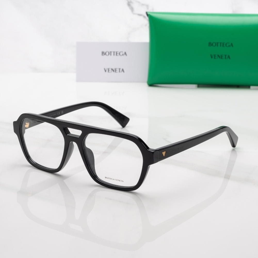 NEW BOTTEGA VENETA BV1336oA-001 PILOT OPTICAL Eyeglasses